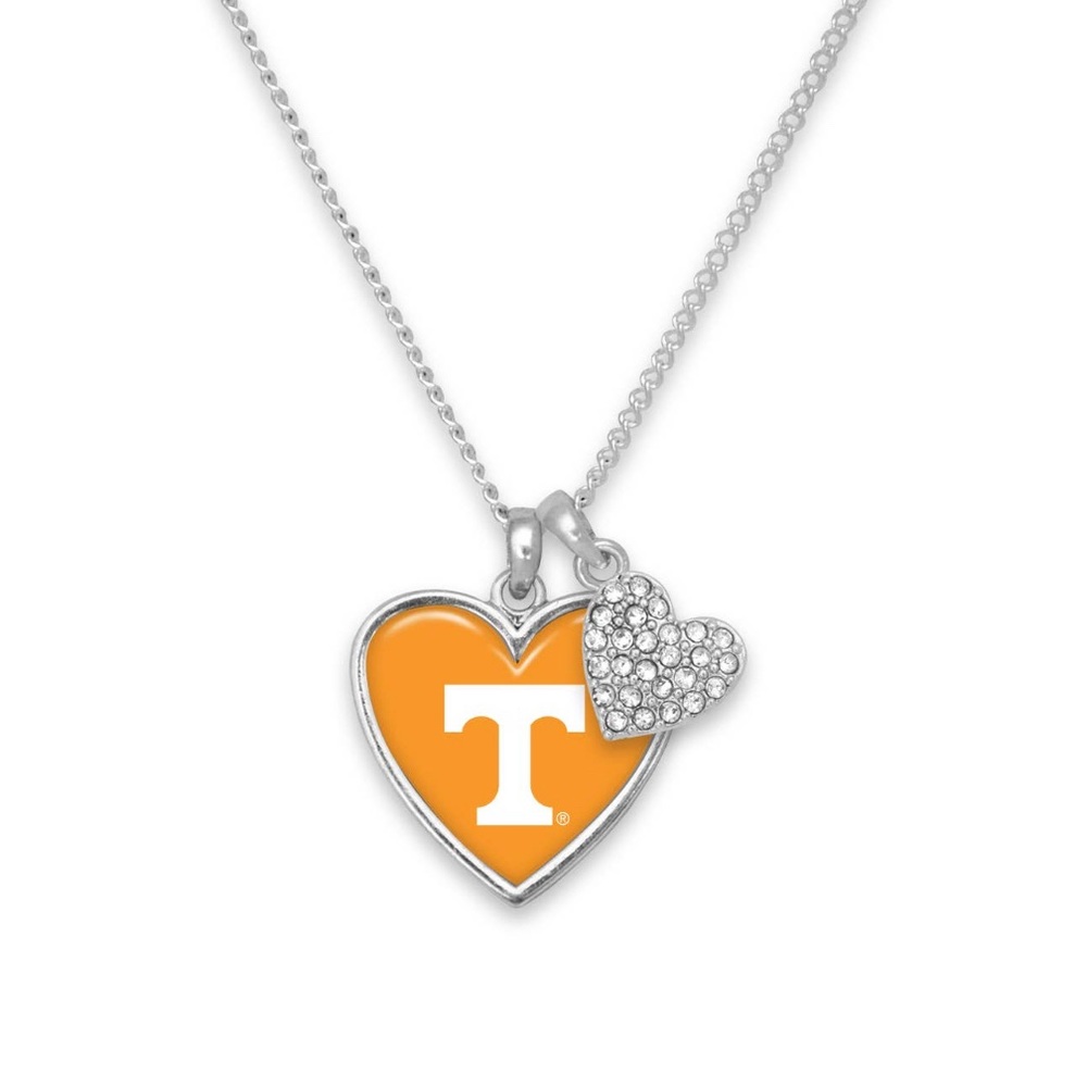 Tennessee Volunteers NCAA Double Heart Necklace-Brand New!